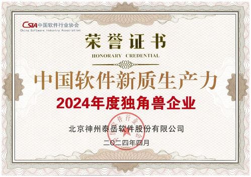 神州泰岳獲評首批“中國軟件新質(zhì)生產(chǎn)力示范企業(yè)”，引領軟件服務創(chuàng)新浪潮